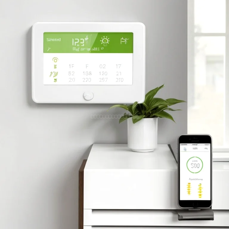 Thermostat intelligent TempWaySmart installé dans un salon moderne