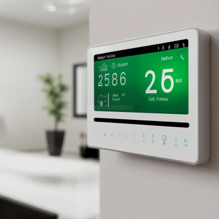Illustration thermostat connecté et habitation